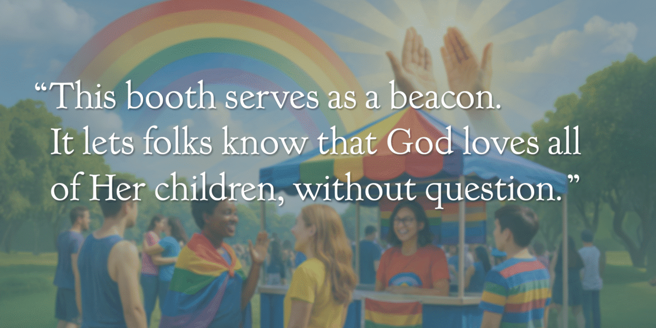 A Beacon of Love at the Pride Booth