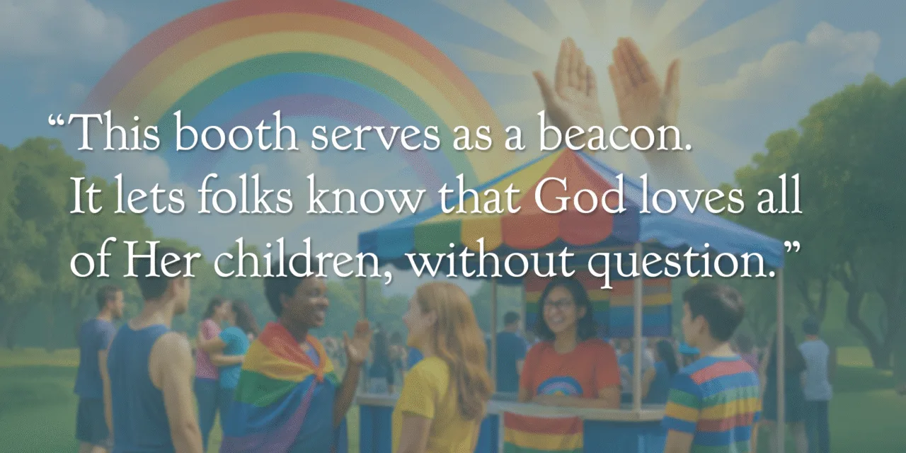 A Beacon of Love at the Pride Booth