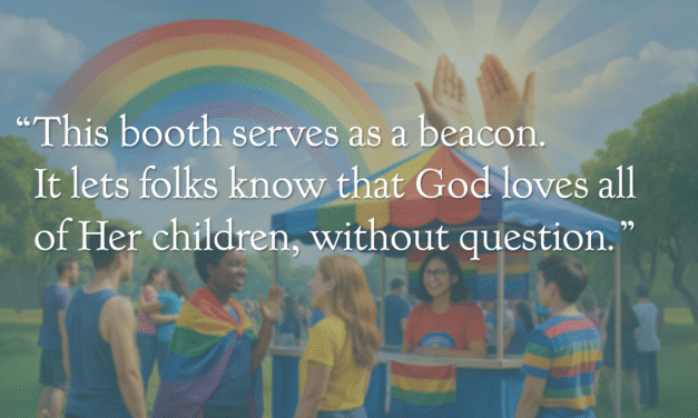 A Beacon of Love at the Pride Booth