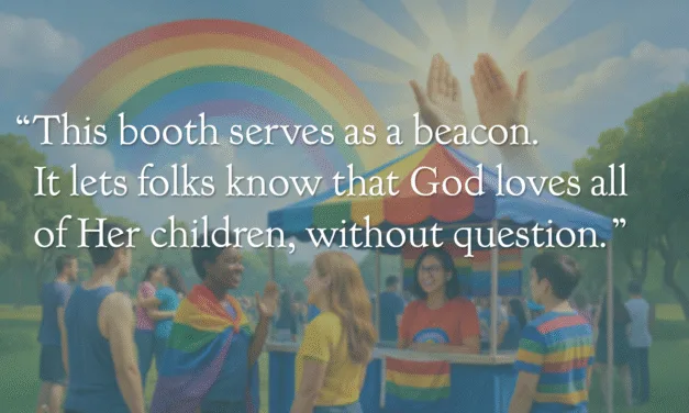 A Beacon of Love at the Pride Booth
