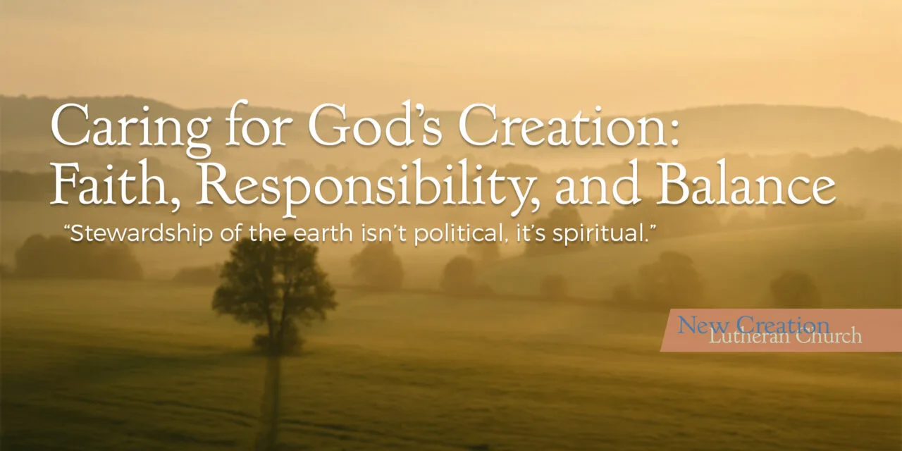 Caring for God’s Creation: Faith, Responsibility, & Balance