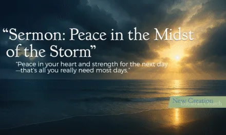 Creation Series: Peace in the Midst of the Storm – Transcript