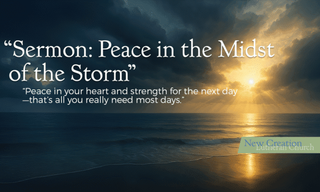 Creation Series: Peace in the Midst of the Storm – Transcript